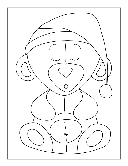 Teddy Bear Coloring Book 20-Page PDF download