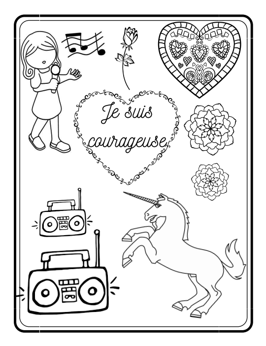 Girls Coloring Book 52-page PDF Download