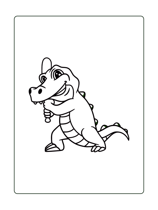 Crocodile Coloring Book 20-page PDF Download