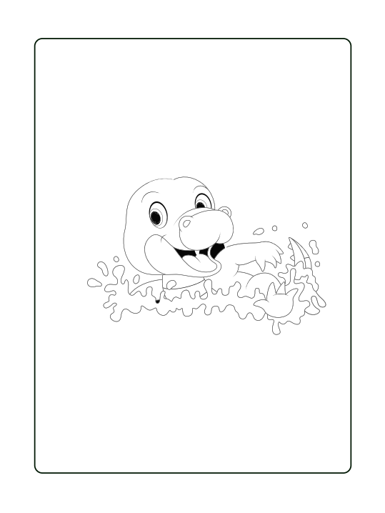 Crocodile Coloring Book 20-page PDF Download